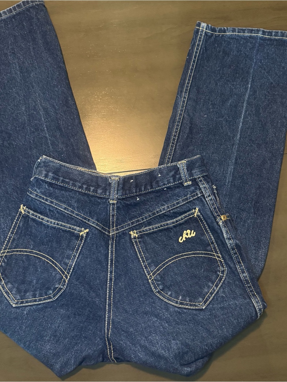 Dark Blue Women's Jeans with Back Pocket Embroidery (pair 8)